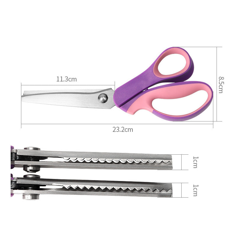 ✂️ 2026 Sale — Over 23,100 Sold! 🧵 Multipurpose Pinking Shears Serrated Scissors – Zigzag Fabric Cutting, Ergonomic Handle & Rust-Resistant Steel ⚡