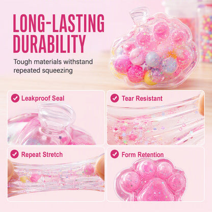 🐱50% OFF NOW! DIY Squishy Toy Kit‑Cat‑Paw Fried Ice Handmade Squeeze Toy Set, Tactile Jelly Rebound Craft Kit, Fun Stress‑Relief DIY Toy for Kids Age 6+