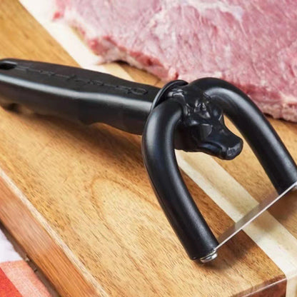 🥳2026 HOT SALE🥩🔪 50% OFF! Handheld Fat Trimmer for Beef & Pork – U-shaped curved holder targets surface fat without wasting lean meat! 🧑‍🍳✨