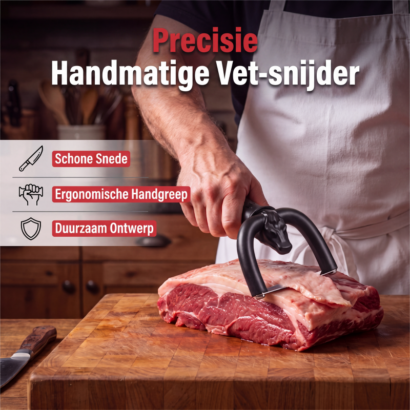 🥳2026 HOT SALE🥩🔪 50% OFF! Handheld Fat Trimmer for Beef & Pork – U-shaped curved holder targets surface fat without wasting lean meat! 🧑‍🍳✨