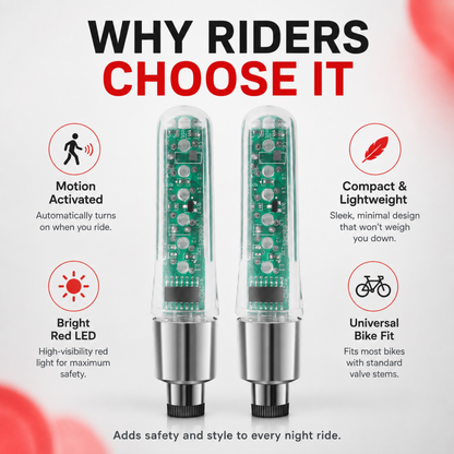 🚲Waterproof Bike Tire Valve Stem Lights✨