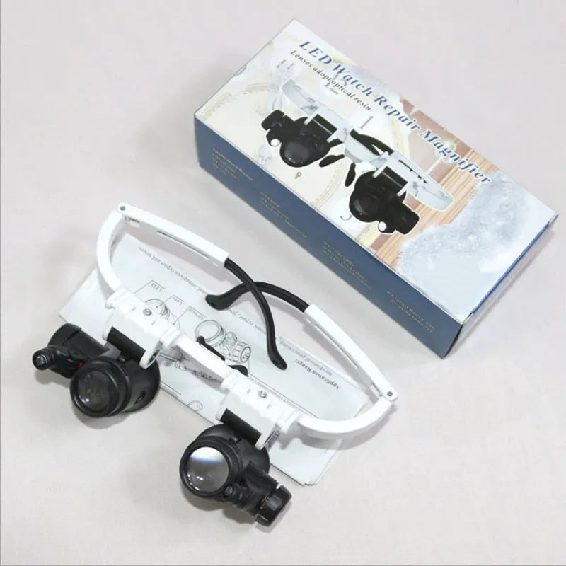 Binocular Magnifier Glasses with Light
