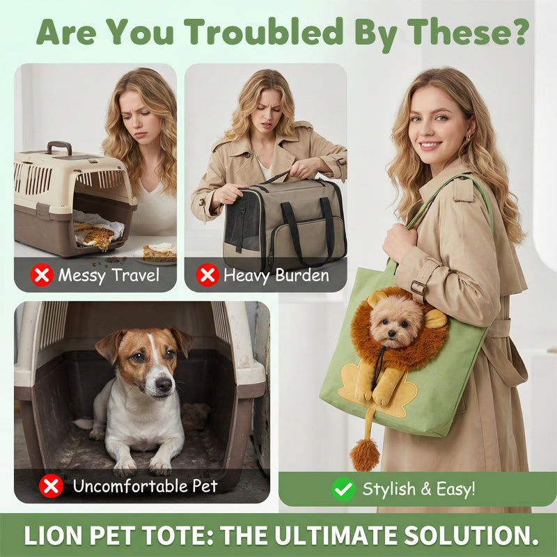 🥳 Hot Seller 🥳💞 Over 10,000 sold! Pet carrier! Features a head opening and lion-mane pattern, made from durable canvas. Travel in style—hurry and grab yours now! ✅