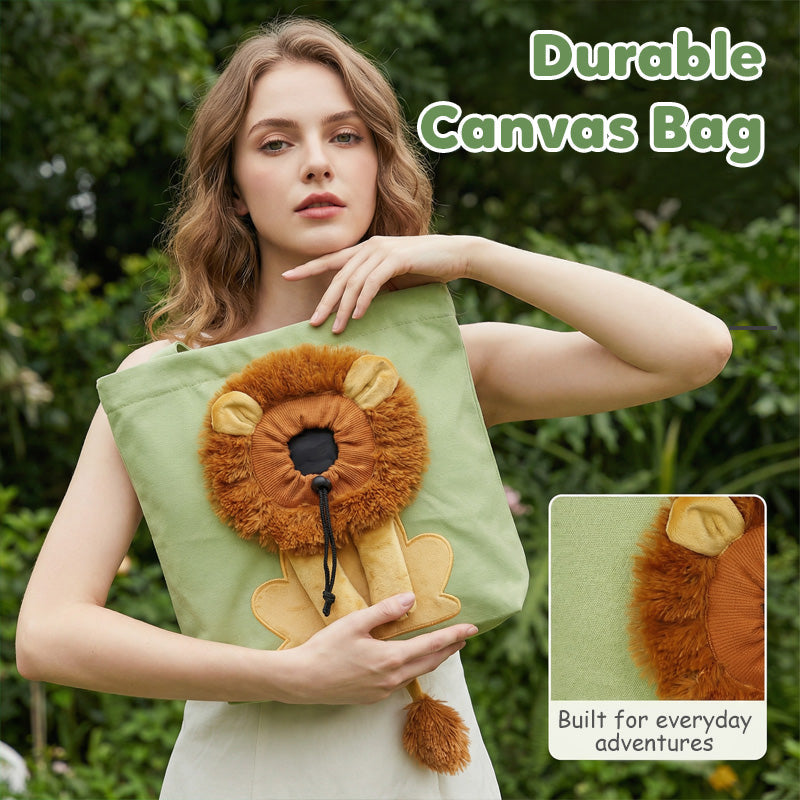 🥳 Hot Seller 🥳💞 Over 10,000 sold! Pet carrier! Features a head opening and lion-mane pattern, made from durable canvas. Travel in style—hurry and grab yours now! ✅