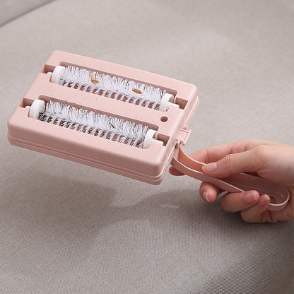 Handheld Double Roller Carpet Roller Brush