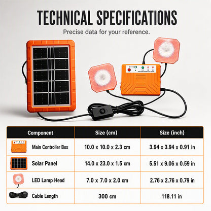 Portable Solar Power Station + 2 LED Lights – Power Anywhere, Anytime ☀️🔋