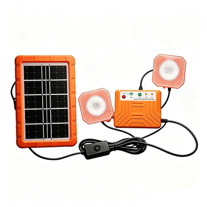 Portable Solar Power Station + 2 LED Lights – Power Anywhere, Anytime ☀️🔋