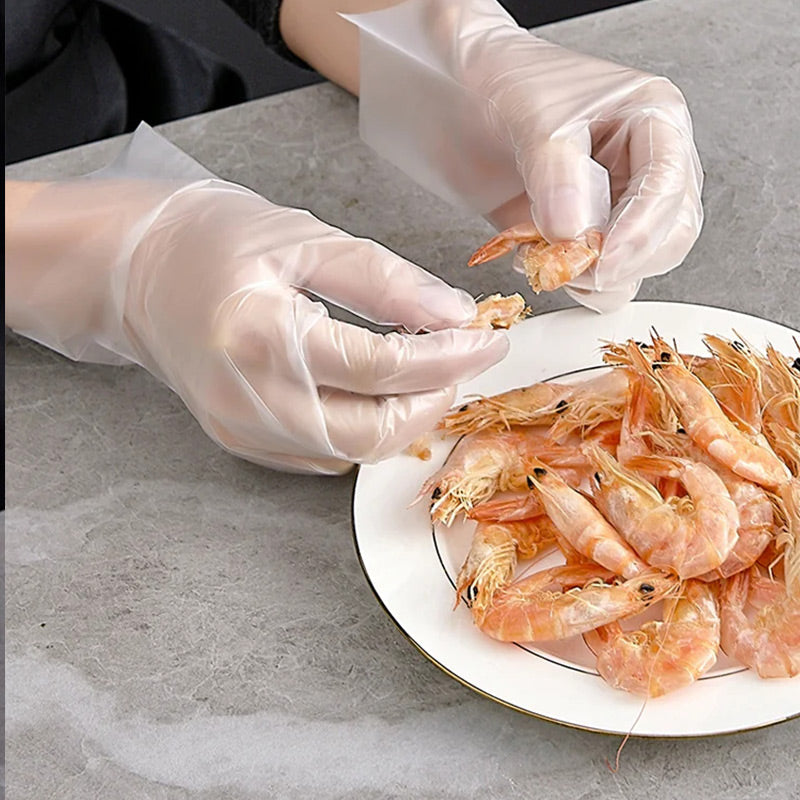 🔥Food Grade Transparent Thickened Disposable Gloves