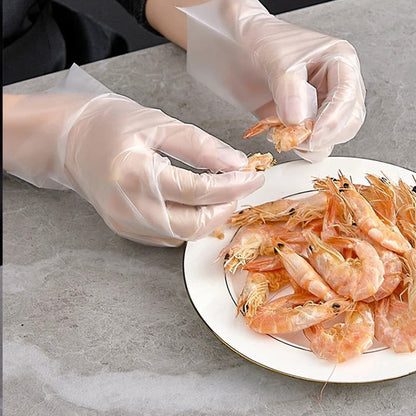 🔥Food Grade Transparent Thickened Disposable Gloves