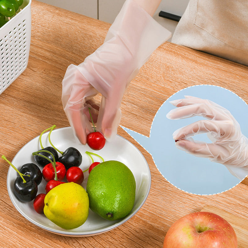 🔥Food Grade Transparent Thickened Disposable Gloves
