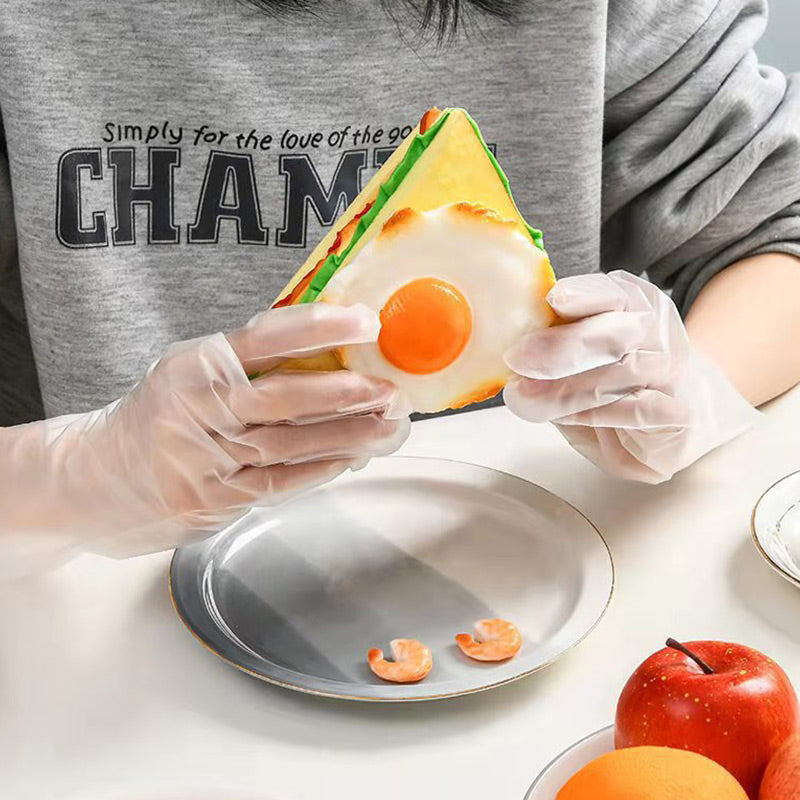 🔥Food Grade Transparent Thickened Disposable Gloves