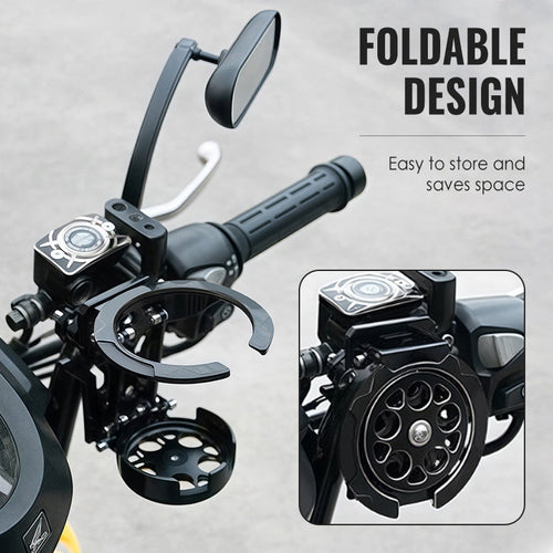 Bike Water Holder, Rotating Bottle Cage, Foldable Cup Mount Adjustable Folding Design, 360 Degree Rotation Support, for Adults Scooter Stroller Cycling Hiking Travel Outdoor Riding