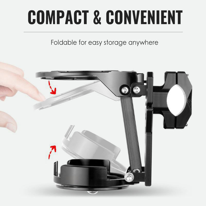 Bike Water Holder, Rotating Bottle Cage, Foldable Cup Mount Adjustable Folding Design, 360 Degree Rotation Support, for Adults Scooter Stroller Cycling Hiking Travel Outdoor Riding