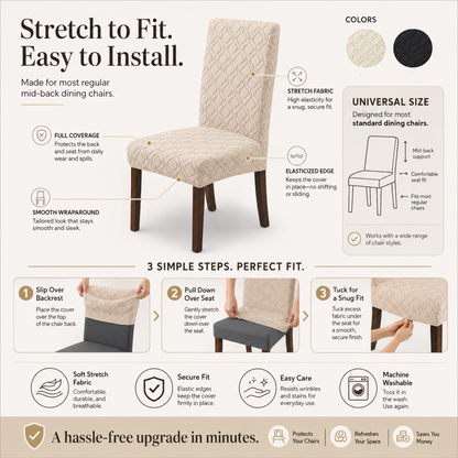 Universal Stretch Chair Seat Covers