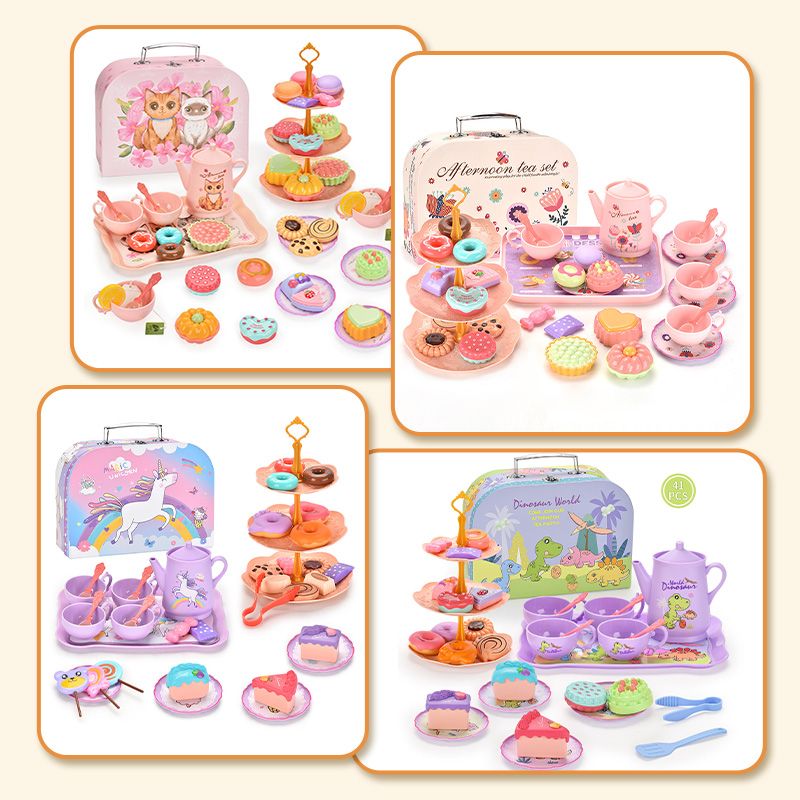 🦄☕️ Tea parties are serious business — 17 desserts, 4 cups, a teapot, and a rainbow castle. Safe, non-toxic, and portable. Let the imagination pour. ✨