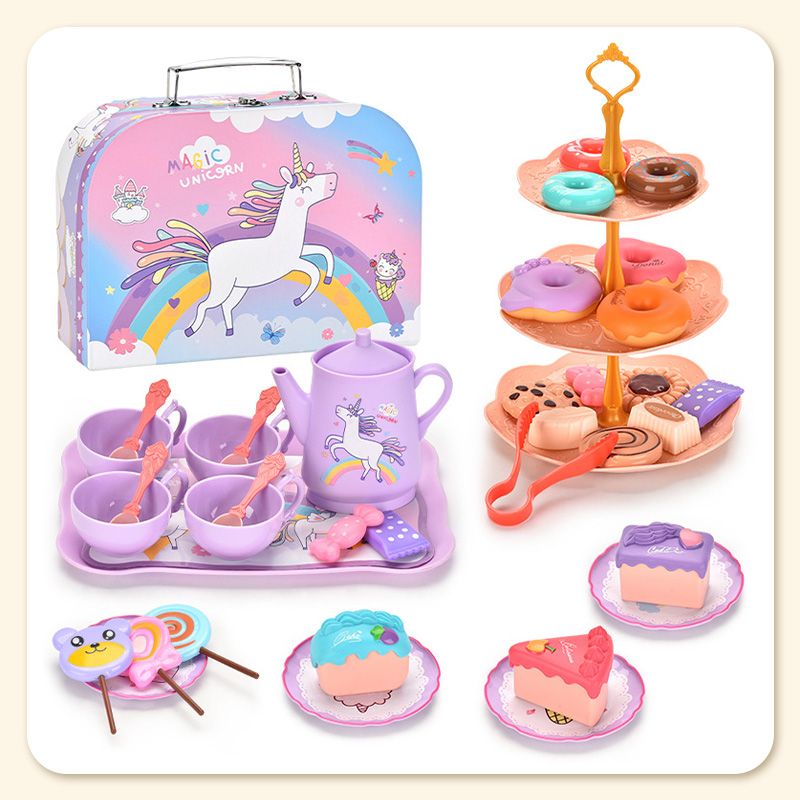 🦄☕️ Tea parties are serious business — 17 desserts, 4 cups, a teapot, and a rainbow castle. Safe, non-toxic, and portable. Let the imagination pour. ✨