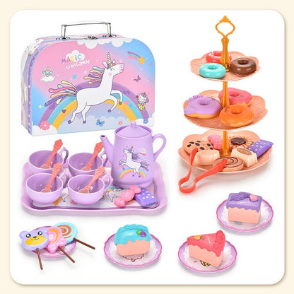 🦄☕️ Tea parties are serious business — 17 desserts, 4 cups, a teapot, and a rainbow castle. Safe, non-toxic, and portable. Let the imagination pour. ✨