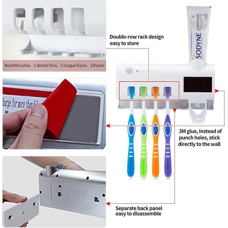🚿Wall-Mounted UV Toothbrush Sanitizer & Holder