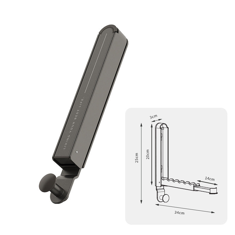 ❄️Summerfresh 50% OFF!🏠Fold-Down Clothes Hanging Rail – Space-Saving 6-Slot Hanger with No-Drill Installation Options