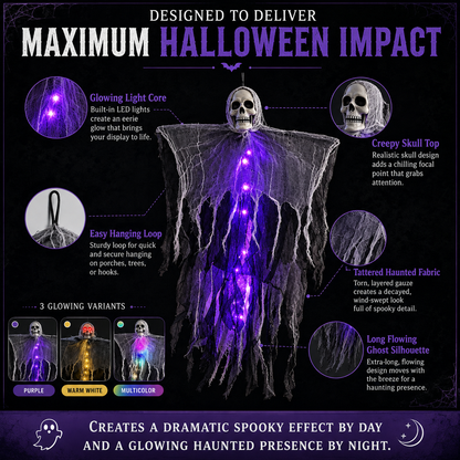 Halloween Hanging Ghost with LED Lights