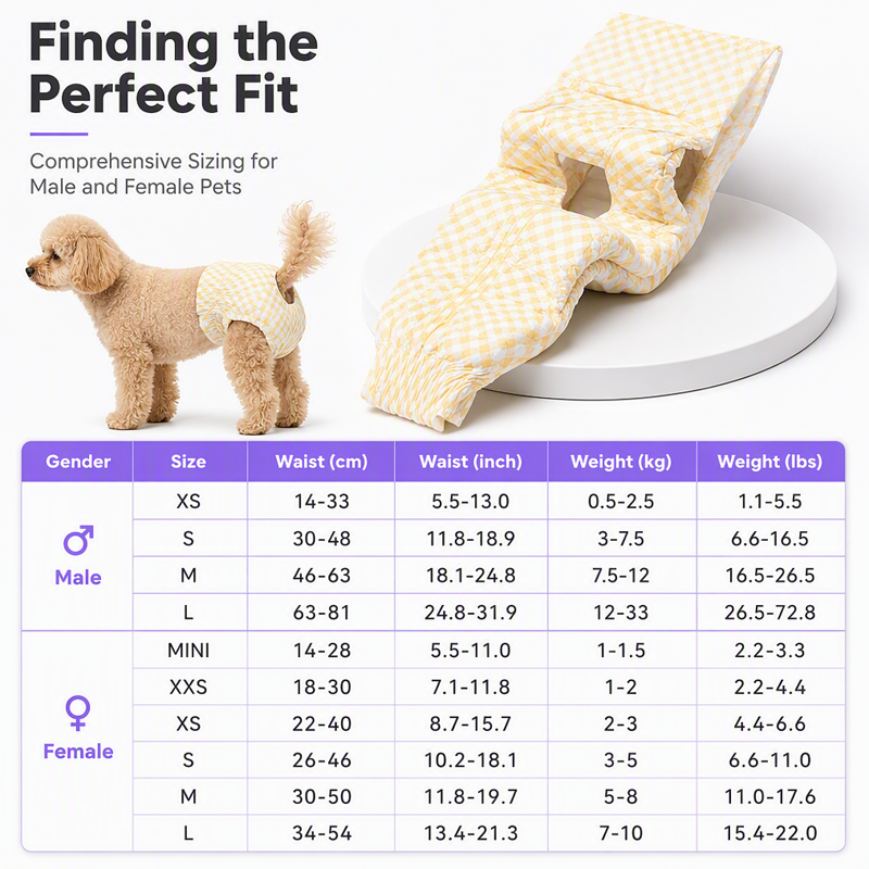 Ultra-Absorbent Breathable Disposable Pet Diapers
