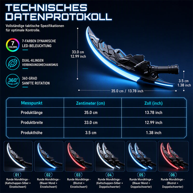 LED-speelgoed in de vorm van een maansikkel met geluidseffecten⚔️