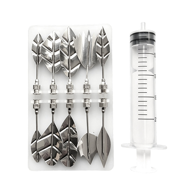 Professional 3D Jelly Art Kit‑ 304 Stainless Steel 10‑Piece Floral Gelatin Art Tools with Syringe, DIY 3D Flower Jelly Cake Decorating Set for Pastry & Baking Lovers
