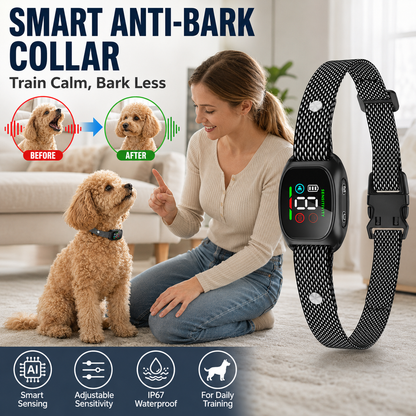 ⭐ Bestseller! No-shock anti-bark collar – beep & vibration modes, IP67 waterproof. Fits all sizes. 🐕✨
