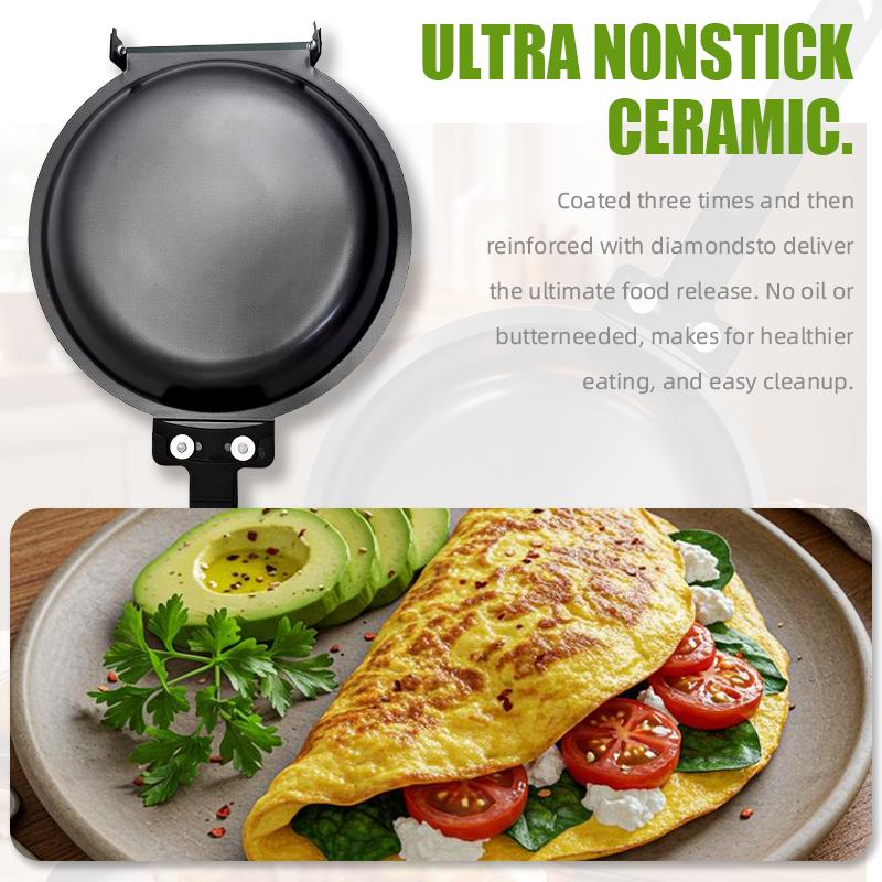 🔥50% OFF NOW! Non‑Stick Dual‑Use Double‑Side Frying Pan‑ Flip‑Type Stovetop Cookware for Pancakes, Toasted Bread, Steaks & Waffle Cones, Easy‑Flip Non‑Stick Kitchen Griddle Pan