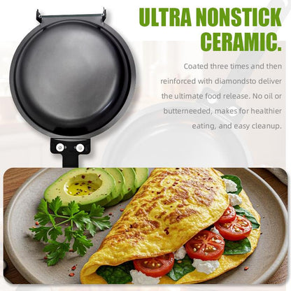 🔥50% OFF NOW! Non‑Stick Dual‑Use Double‑Side Frying Pan‑ Flip‑Type Stovetop Cookware for Pancakes, Toasted Bread, Steaks & Waffle Cones, Easy‑Flip Non‑Stick Kitchen Griddle Pan