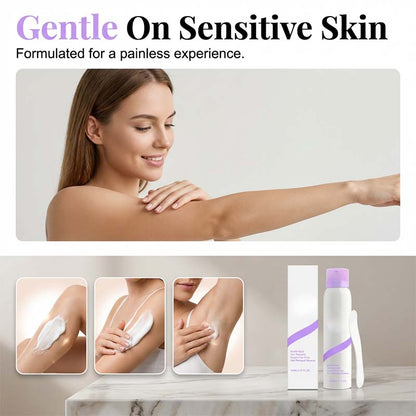 🧴50% OFF NOW! Gentle Painless Hair Removal Mousse‑ Quick Moisturizing Foam Depilatory Spray, Soothing Painless Body Hair Remover for Arms, Legs & Underarms