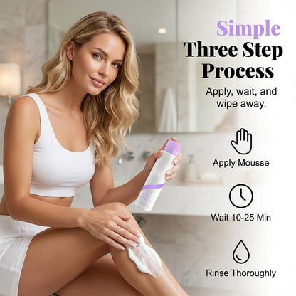🧴50% OFF NOW! Gentle Painless Hair Removal Mousse‑ Quick Moisturizing Foam Depilatory Spray, Soothing Painless Body Hair Remover for Arms, Legs & Underarms