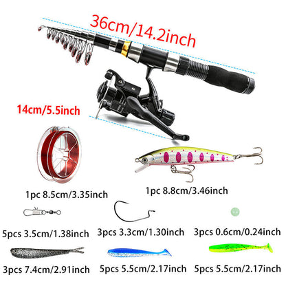 Lure rod and reel set