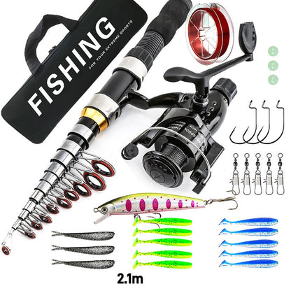 Lure rod and reel set