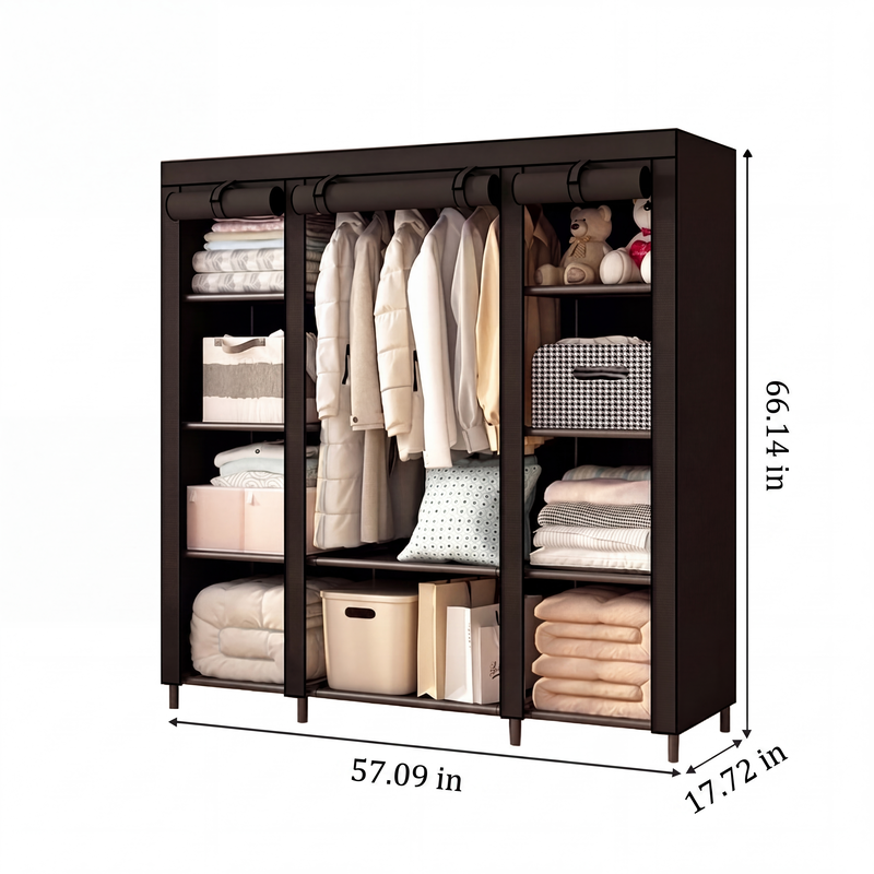 🏠 LIMITED-TIME 50% OFF! 🧵 Easy‑Assemble Non‑Woven Fabric Wardrobe – Spacious, Sturdy, Dust‑proof ✨