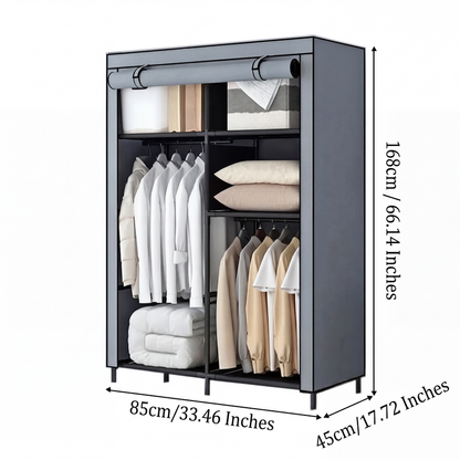 🏠 LIMITED-TIME 50% OFF! 🧵 Easy‑Assemble Non‑Woven Fabric Wardrobe – Spacious, Sturdy, Dust‑proof ✨