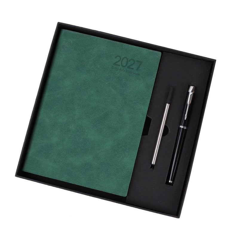 📔50% OFF NOW! 2027 Minimalist Daily Planner Notebook‑ 365‑Day Layout Journal, Lay‑Flat Binding Ink‑Proof Paper PU Cover Agenda for Time Management
