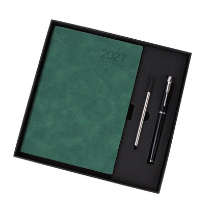 📔50% OFF NOW! 2027 Minimalist Daily Planner Notebook‑ 365‑Day Layout Journal, Lay‑Flat Binding Ink‑Proof Paper PU Cover Agenda for Time Management