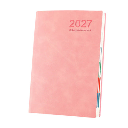 📔50% OFF NOW! 2027 Minimalist Daily Planner Notebook‑ 365‑Day Layout Journal, Lay‑Flat Binding Ink‑Proof Paper PU Cover Agenda for Time Management