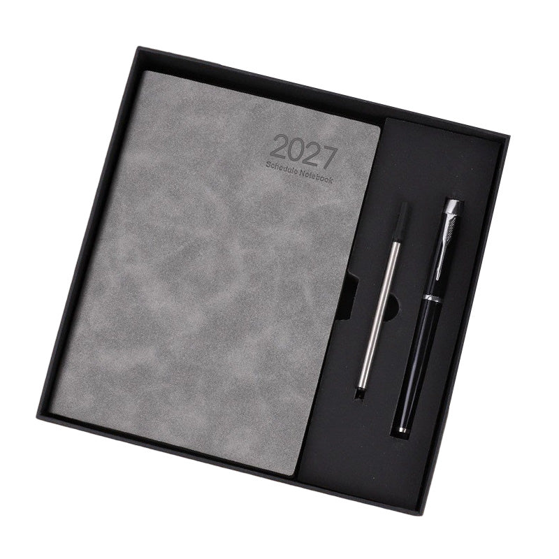 📔50% OFF NOW! 2027 Minimalist Daily Planner Notebook‑ 365‑Day Layout Journal, Lay‑Flat Binding Ink‑Proof Paper PU Cover Agenda for Time Management