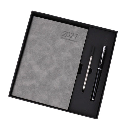 📔50% OFF NOW! 2027 Minimalist Daily Planner Notebook‑ 365‑Day Layout Journal, Lay‑Flat Binding Ink‑Proof Paper PU Cover Agenda for Time Management