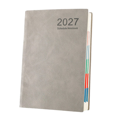 📔50% OFF NOW! 2027 Minimalist Daily Planner Notebook‑ 365‑Day Layout Journal, Lay‑Flat Binding Ink‑Proof Paper PU Cover Agenda for Time Management