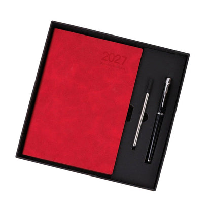 📔50% OFF NOW! 2027 Minimalist Daily Planner Notebook‑ 365‑Day Layout Journal, Lay‑Flat Binding Ink‑Proof Paper PU Cover Agenda for Time Management