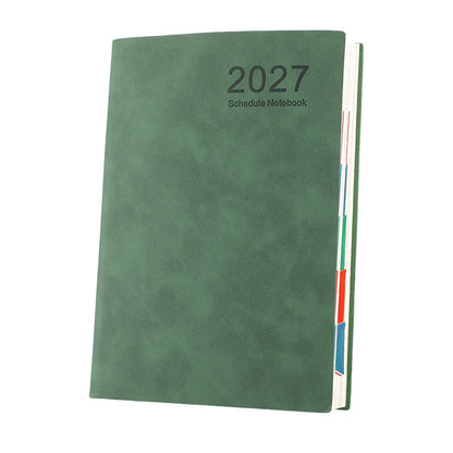 📔50% OFF NOW! 2027 Minimalist Daily Planner Notebook‑ 365‑Day Layout Journal, Lay‑Flat Binding Ink‑Proof Paper PU Cover Agenda for Time Management