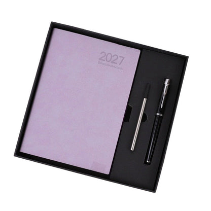 📔50% OFF NOW! 2027 Minimalist Daily Planner Notebook‑ 365‑Day Layout Journal, Lay‑Flat Binding Ink‑Proof Paper PU Cover Agenda for Time Management