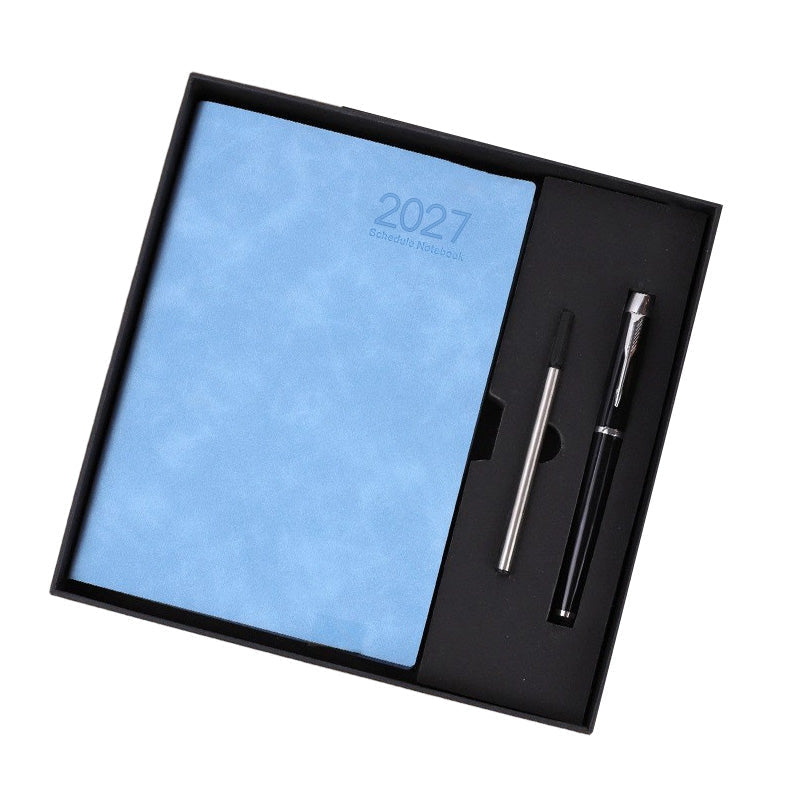 📔50% OFF NOW! 2027 Minimalist Daily Planner Notebook‑ 365‑Day Layout Journal, Lay‑Flat Binding Ink‑Proof Paper PU Cover Agenda for Time Management