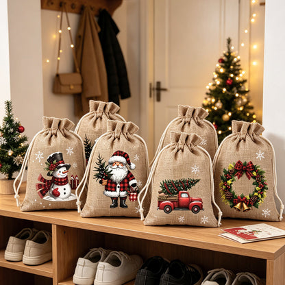 ⏰Christmas Drawstring Gift Bags