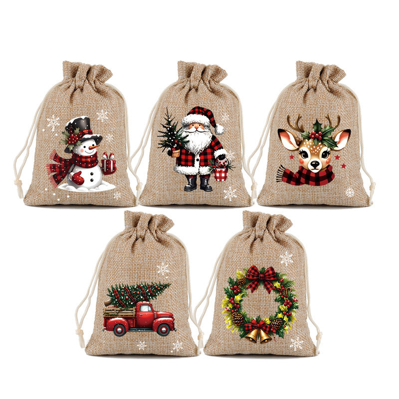 ⏰Christmas Drawstring Gift Bags