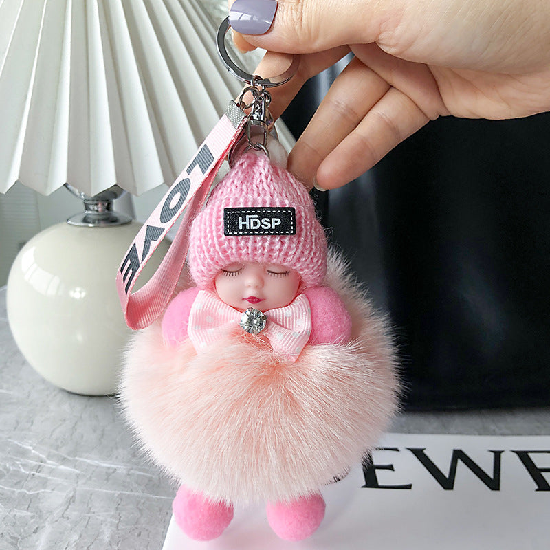 🧸💕 Fluffy Little Friends Plush Keychain – Cute Soft Doll Bag Charm, Colorful Backpack Accessory & Adorable Gifts for Her 🎁✨