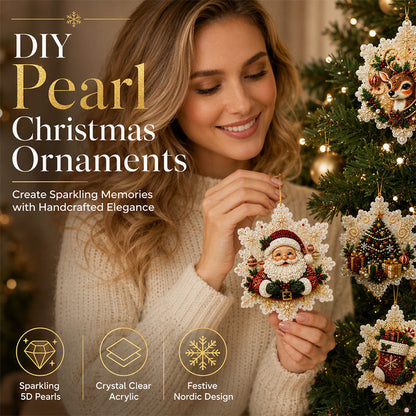5D DIY Christmas Ornament – Sparkling Beads & Acrylic, 3D Glow, Easy to Make. Perfect for the Tree, Window & Gifts!